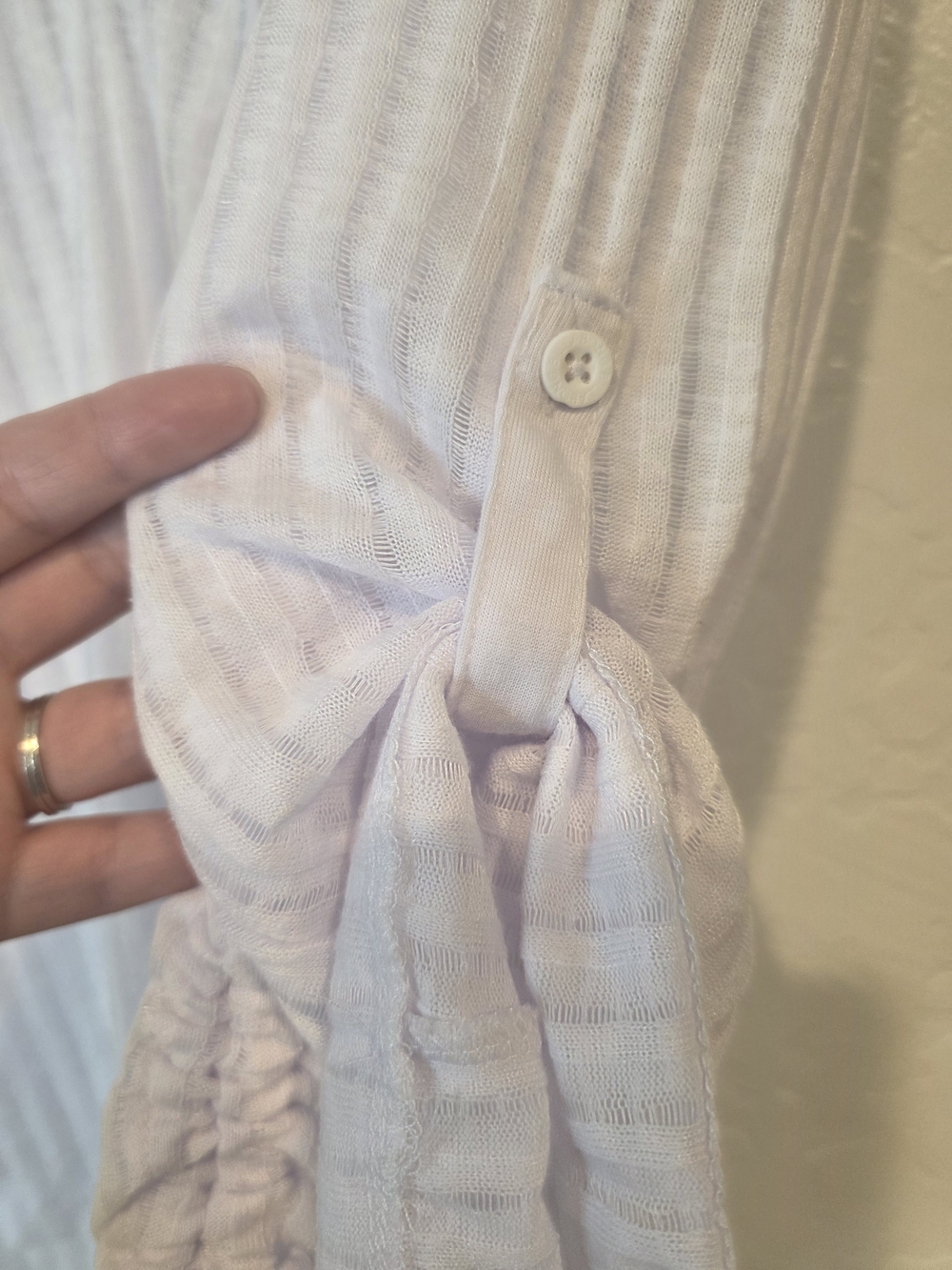 Light Lavender Ribbed Hooded Tunic - Picture 4 of 6